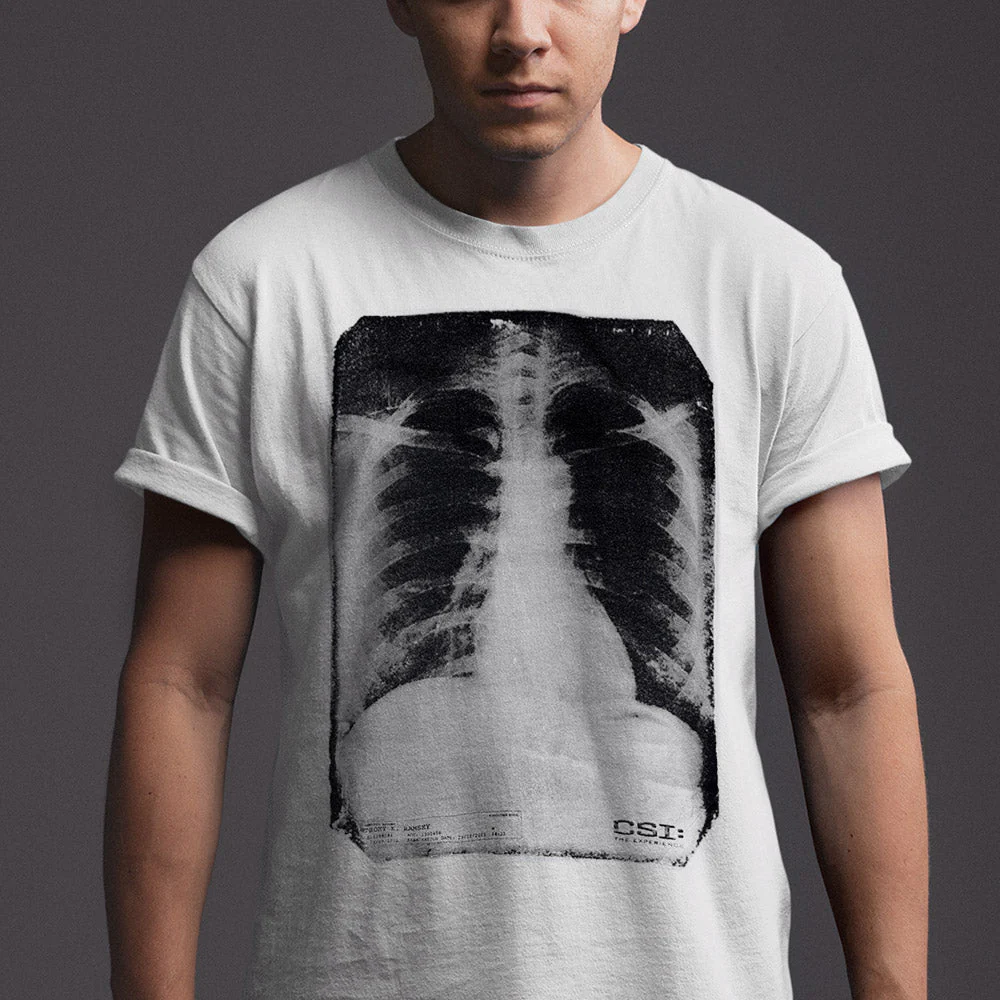 CSI: Crime Scene Investigation Glow in the Dark X-Ray Adult Short SleeveT-Shirt - Image 3