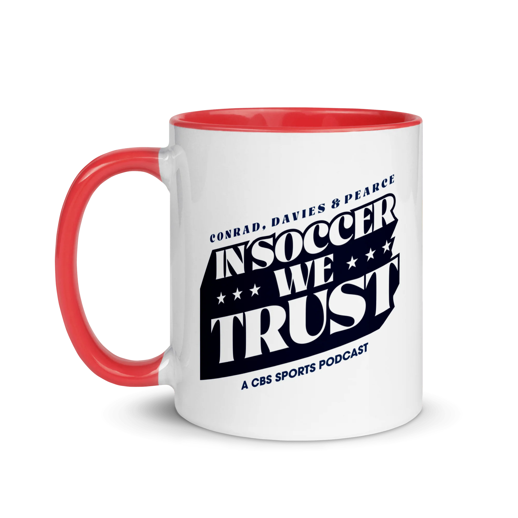 In Soccer We Trust Podcast Logo Two-Toned Mug - Image 3