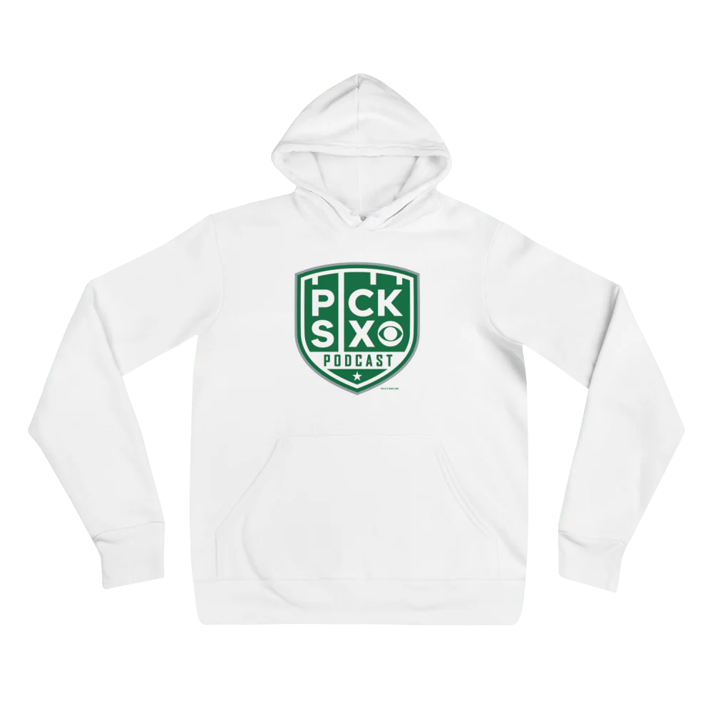 Pick Six Podcast Logo Adult Fleece Hooded Sweatshirt - Image 5