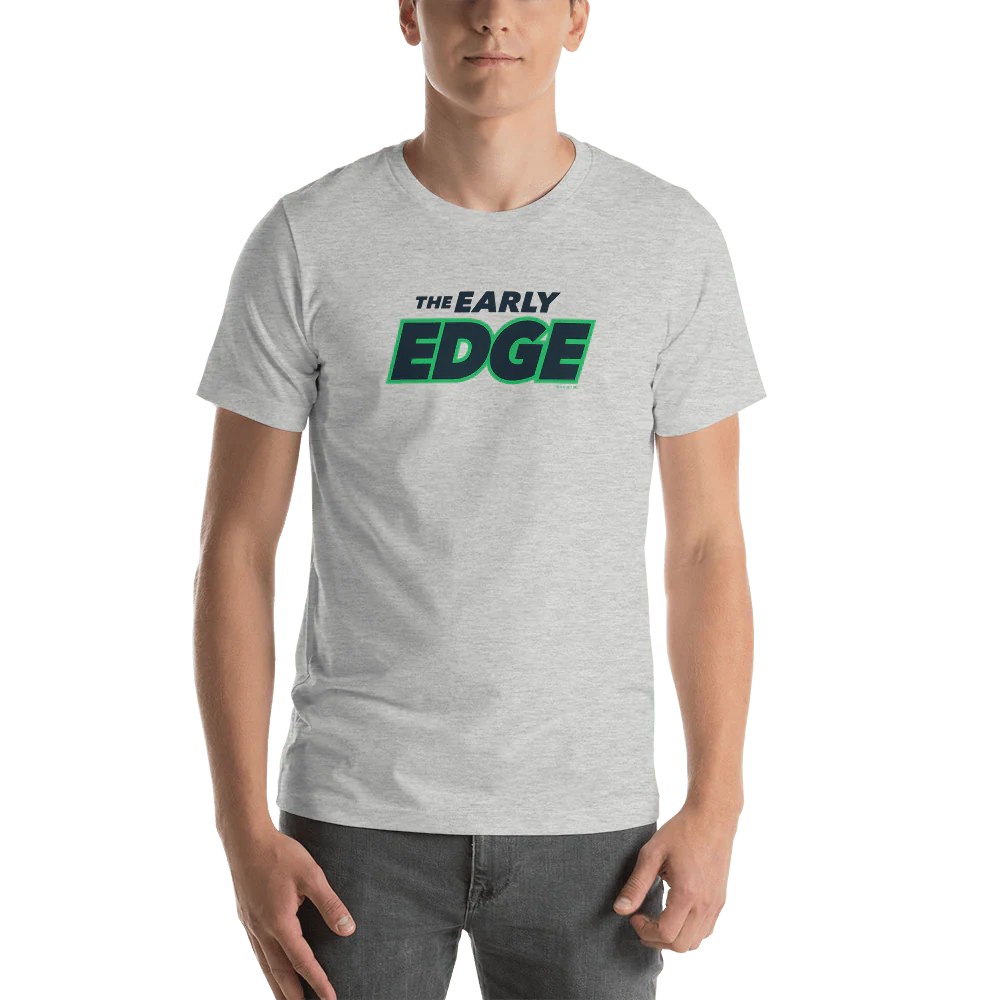 The Early Edge Podcast Logo Adult Short Sleeve T-Shirt - Image 3