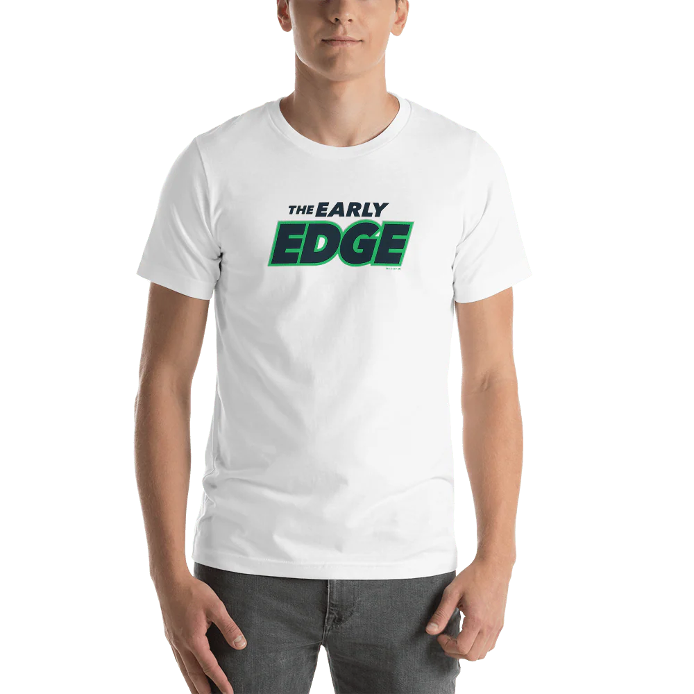The Early Edge Podcast Logo Adult Short Sleeve T-Shirt - Image 5