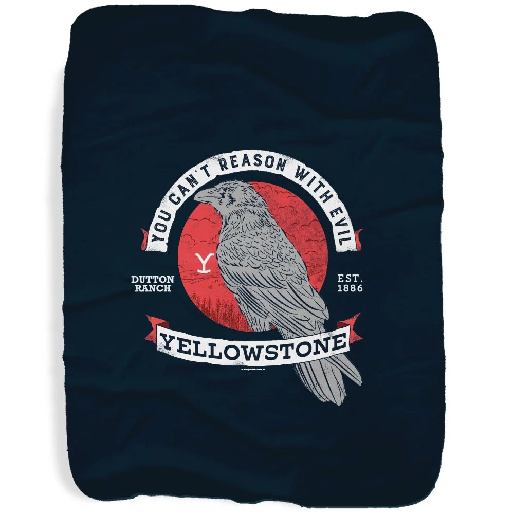 Yellowstone Can't Reason With Evil Sherpa Blanket - Image 3