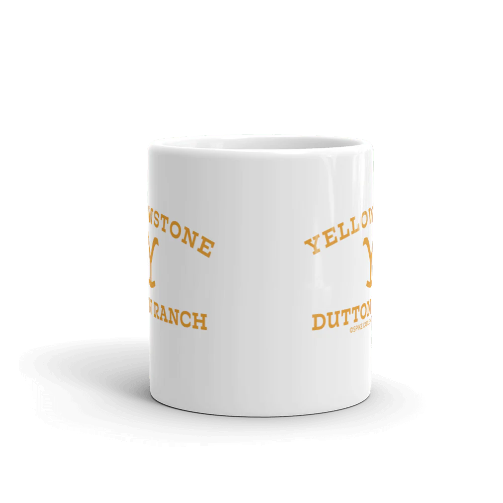 Yellowstone Dutton Ranch Logo White Mug - Image 3