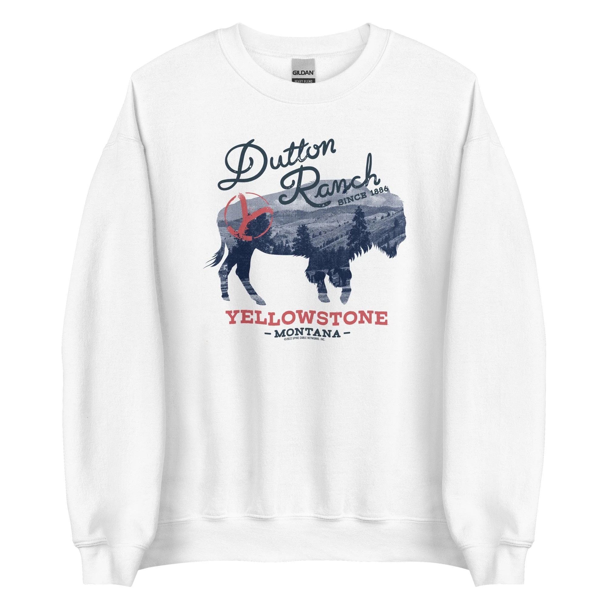 Yellowstone Dutton Ranch Montana Bison Fleece Crewneck Sweatshirt - Image 4