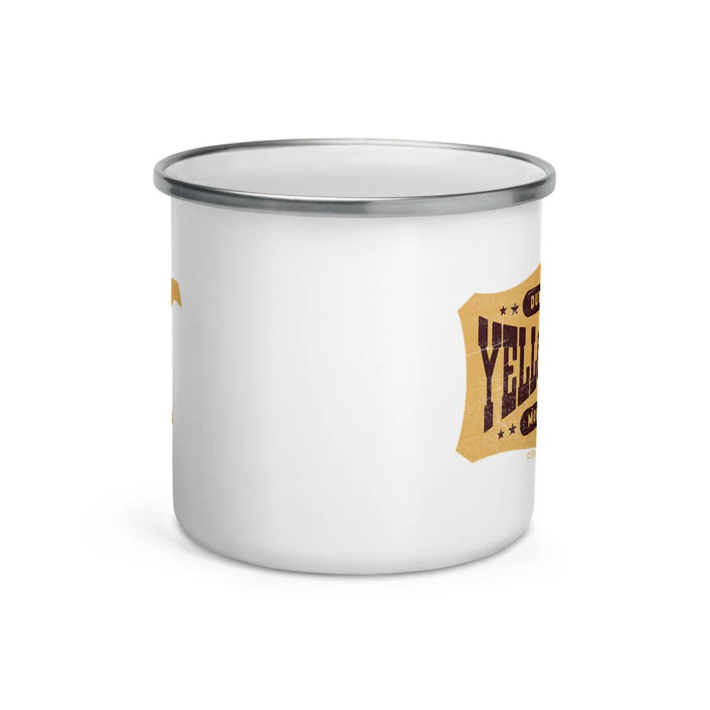 Yellowstone Dutton Ranch Enamel Camping White Mug - Image 4
