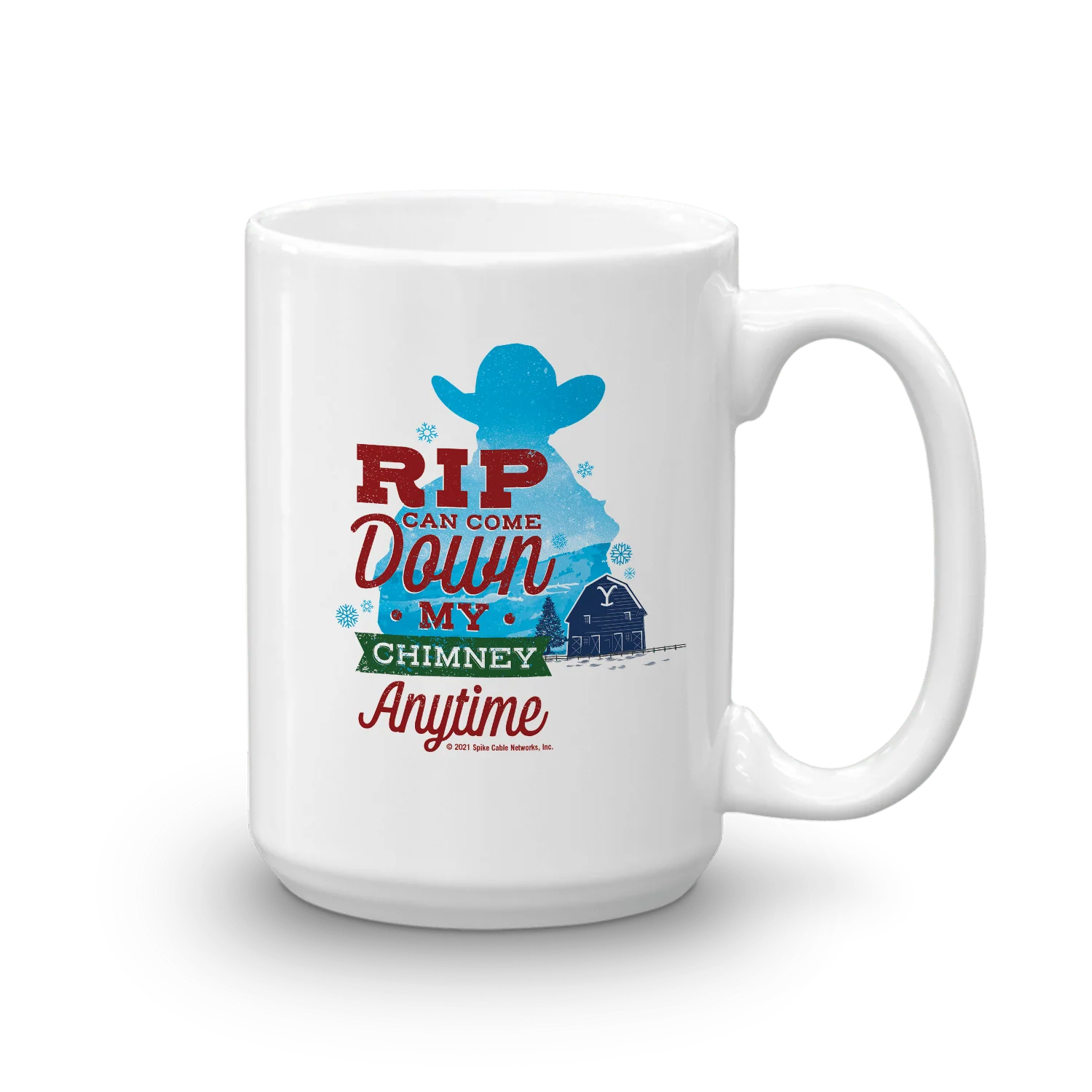 Yellowstone Rip Can Come Down My Chimney Anytime Silhouette White Mug - Image 4