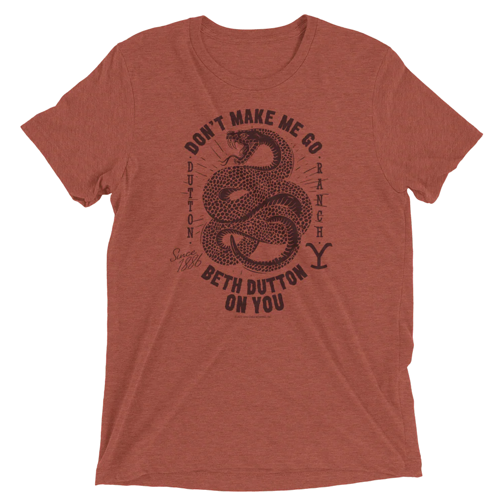 Yellowstone Snake Beth Dutton On You Unisex Tri-Blend T-Shirt - Image 3