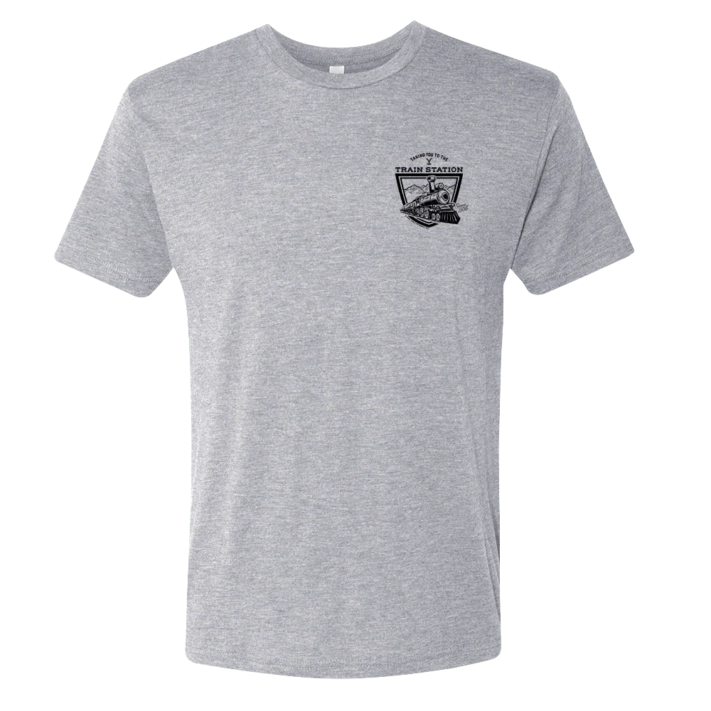 Yellowstone Taking You to the Train Station Men's Tri-Blend T-Shirt - Image 3